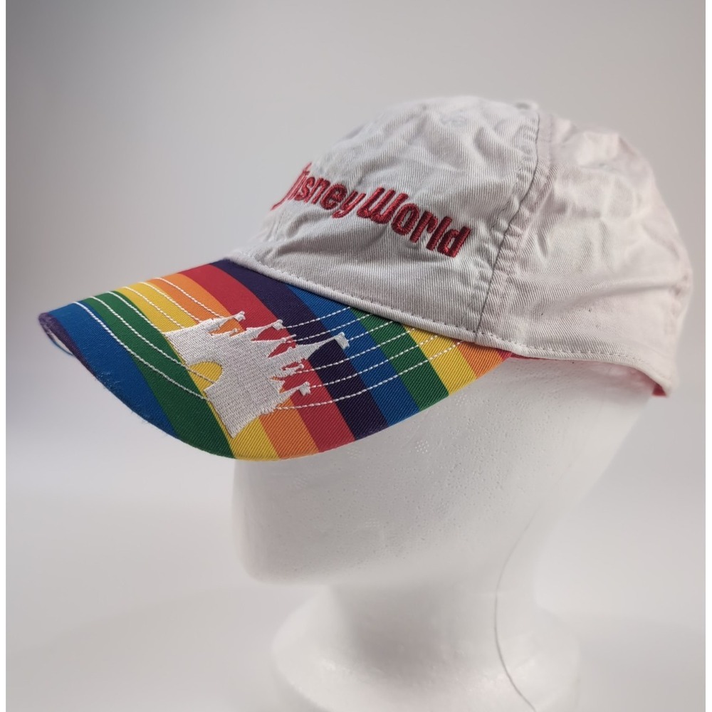 Walt Disney World Rainbow Castle White Baseball Cap Adult Adjustable Hat